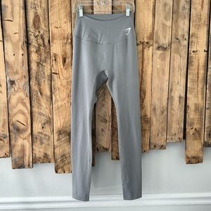 Gymshark Training Gray Leggings Slim Fit High Waist Yoga Active Fitness Sz Sm